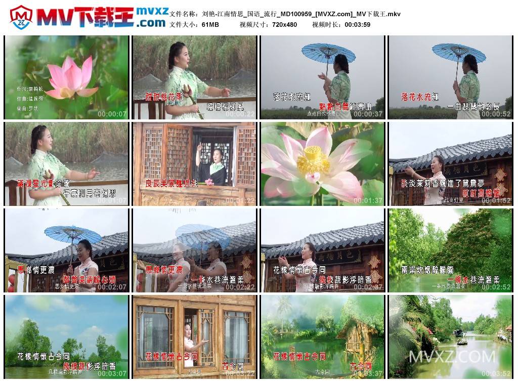 刘艳-江南情思_国语_流行_MD100959